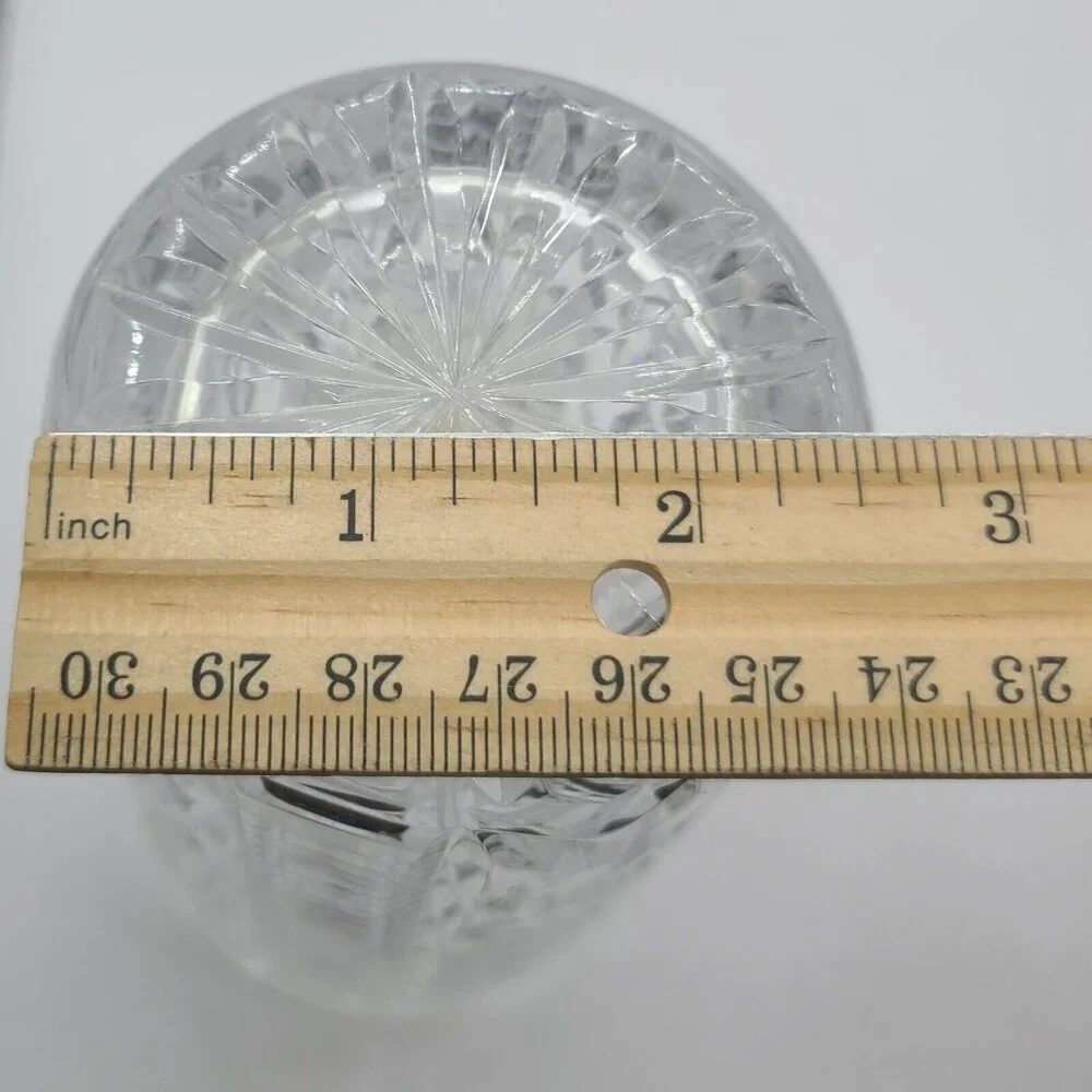 WATERFORD Crystal Clear Cut Clare Pineapple & Diamond SKYSHELL Vase 8" Tall - Picture 7 of 7